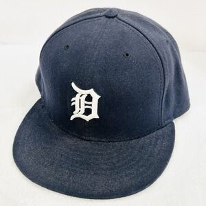 New Era Detroit Tigers On Field 59FIFTY Fitted Hat Cap 7 3/8 Blue MLB Baseball